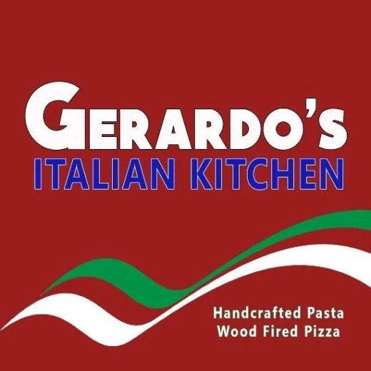 Gerardo's Italian Kitchen logo with text and Italian flag colors.